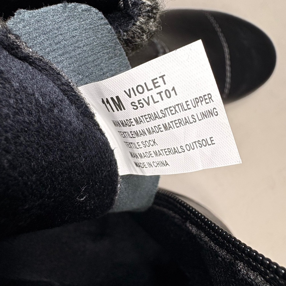 JSport by Jambu Violet Black Ankle Boots Knit Collar Memory Foam 11M - Picture 6 of 7